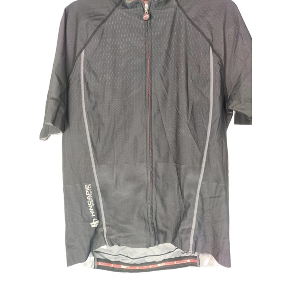 (V) HINCAPIE SPORTWEAR MEN'S FULL ZIP Cycling Jersey SS LARGE CANADA MADE BLACK - Picture 3 of 9